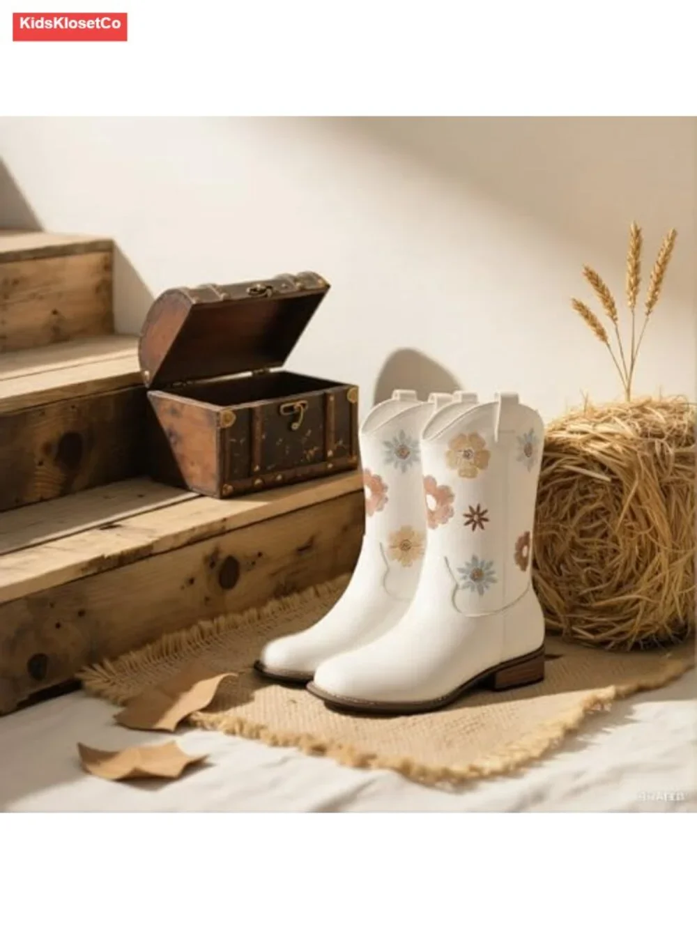 Cowgirl Boots Girls Mid Calf Cowboy Boot Toddler Chunky Low Heel Western Boots